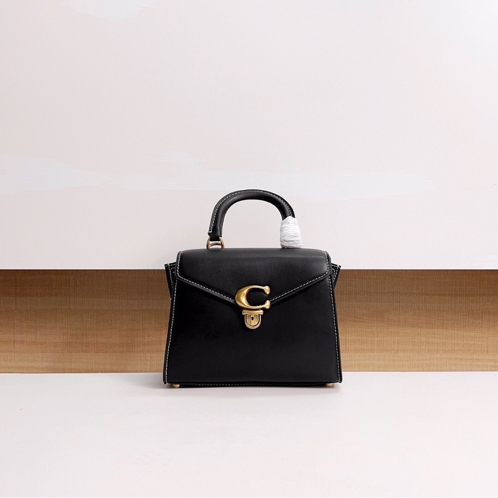 COACH Sammy Top Handle Satchel in Smooth Leather - Picture 2 of 9
